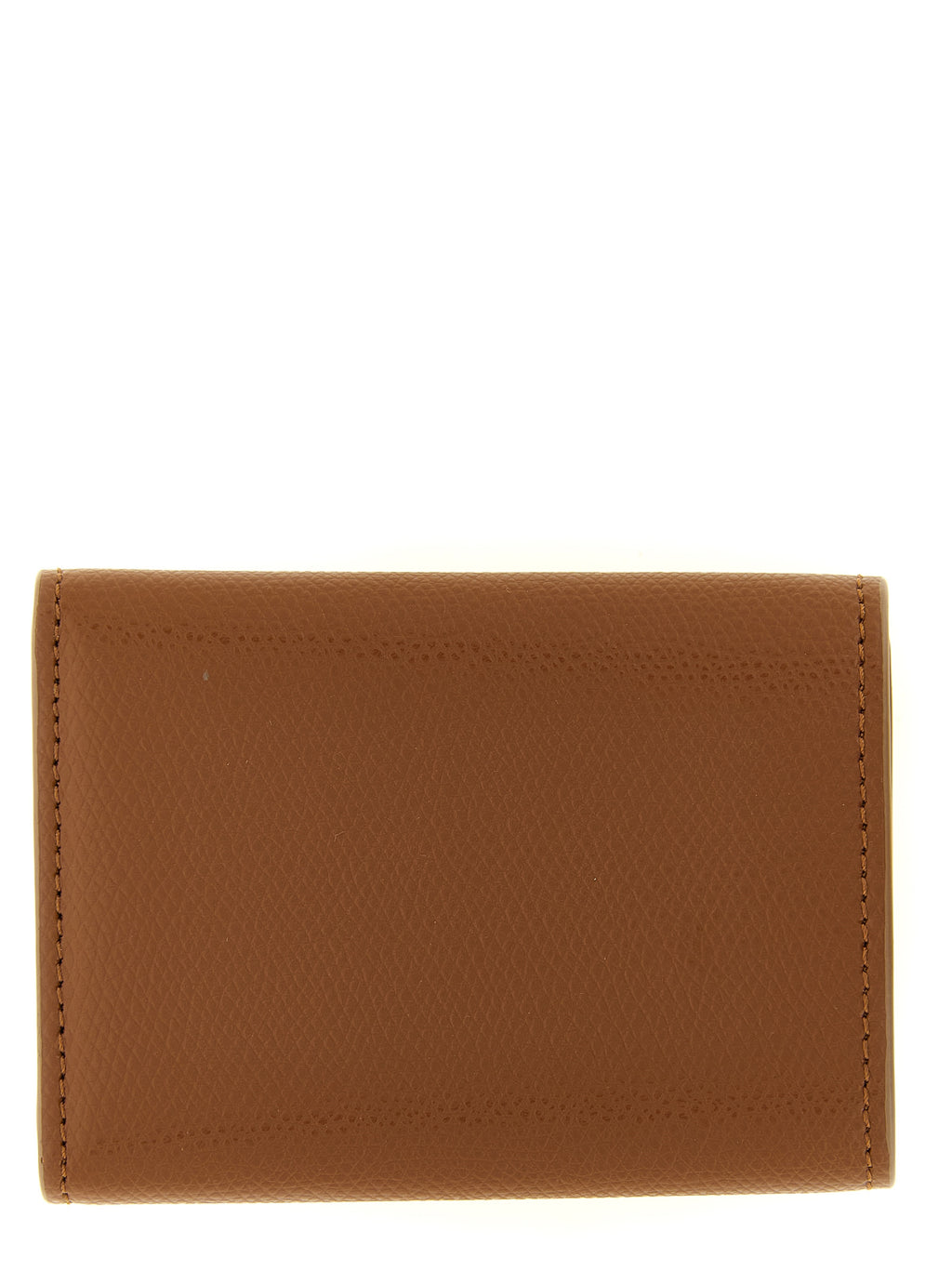 Fendi FF Diamonds Micro Trifold Leather Wallet Brown
