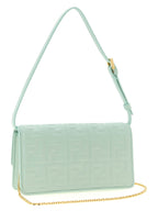 Fendi Wallet On Chain Baguette Nappa Leather Light Green