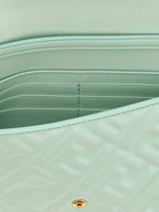 Fendi Wallet On Chain Baguette Nappa Leather Light Green