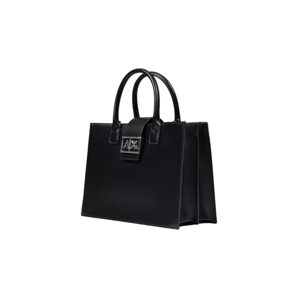 Armani Exchange Medium Structured Tote Bag Black