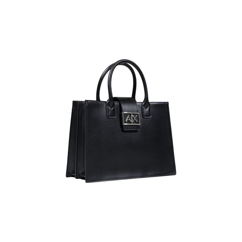 Armani Exchange Medium Structured Tote Bag Black