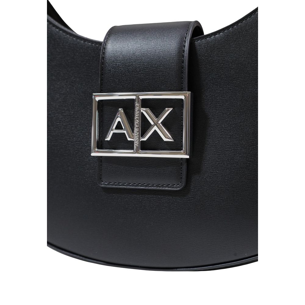 Armani Exchange Crescent Shoulder Bag Black