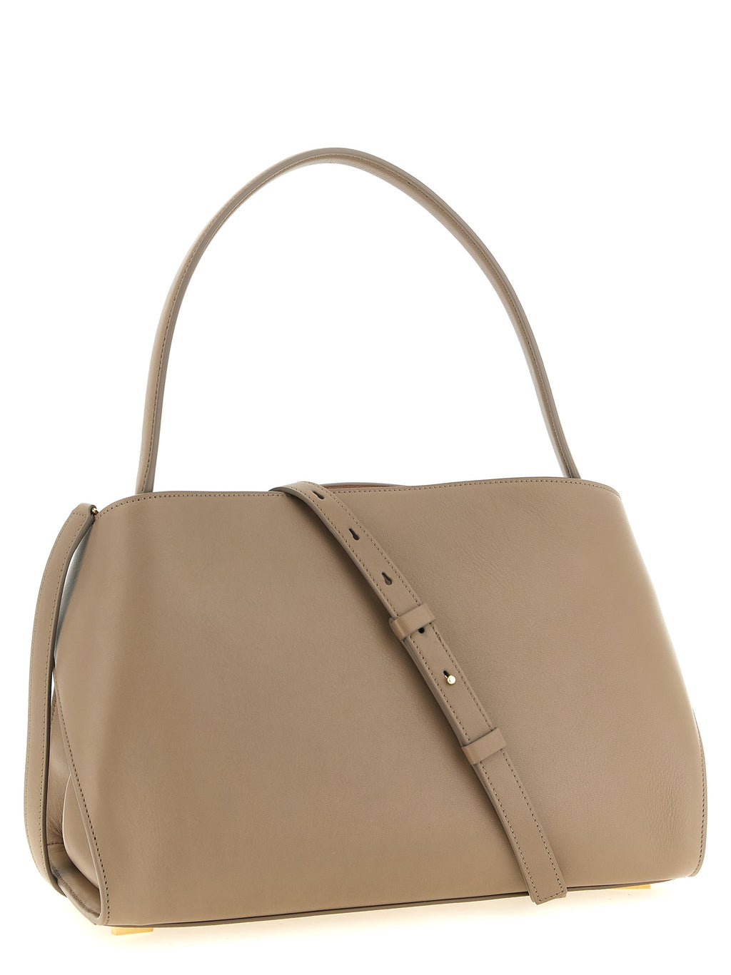 Ferragamo Hug Soft Shoulder Bag (M) Warm Taupe Dusty Pink