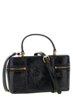 Pinko Vanity Soft Glossy Leather Crossbody Bag Black