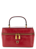 Pinko Vanity Soft Glossy Leather Crossbody Bag Red
