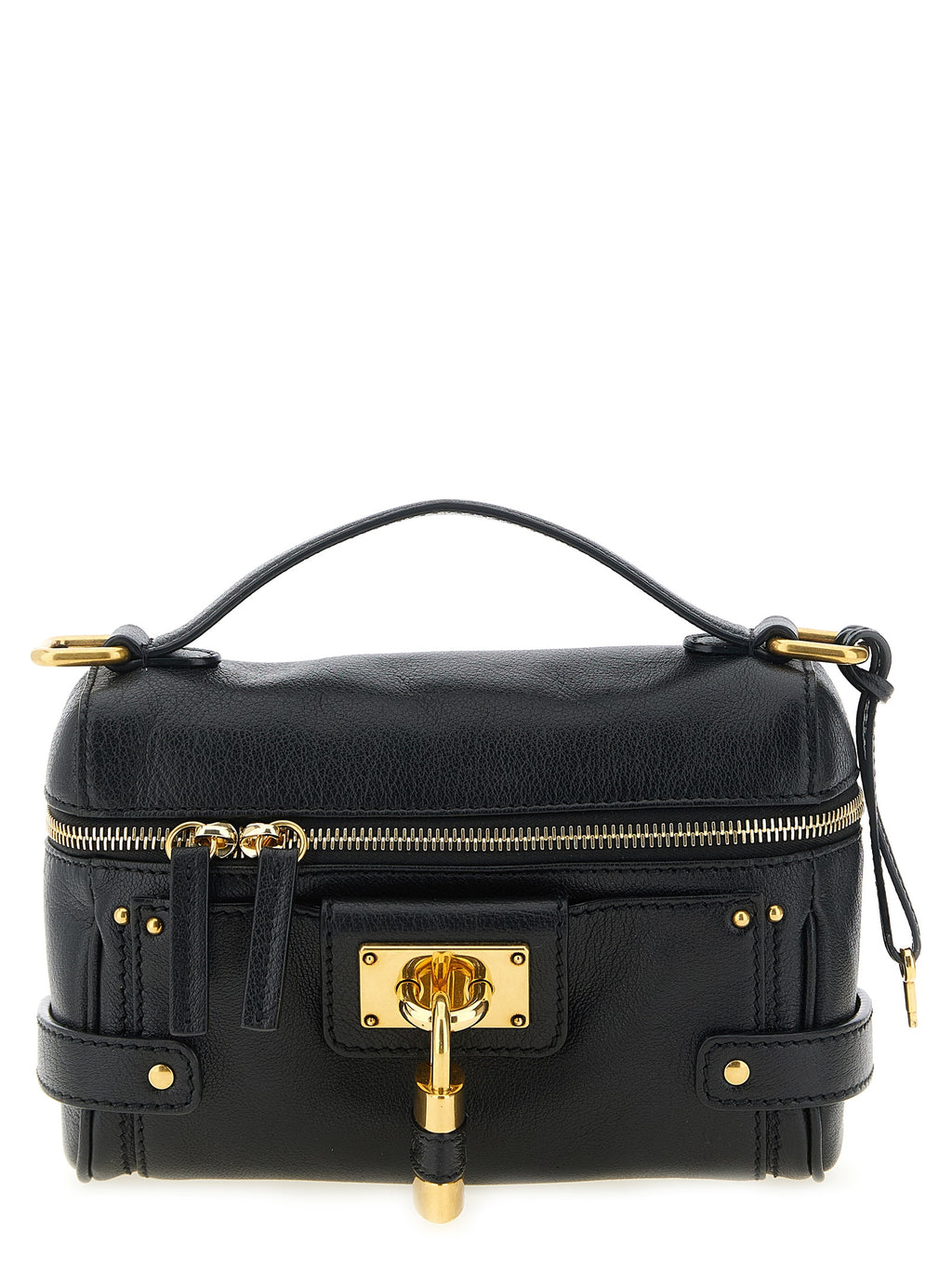 Chloé Paddington Vanity Buffalo Leather Bag Black