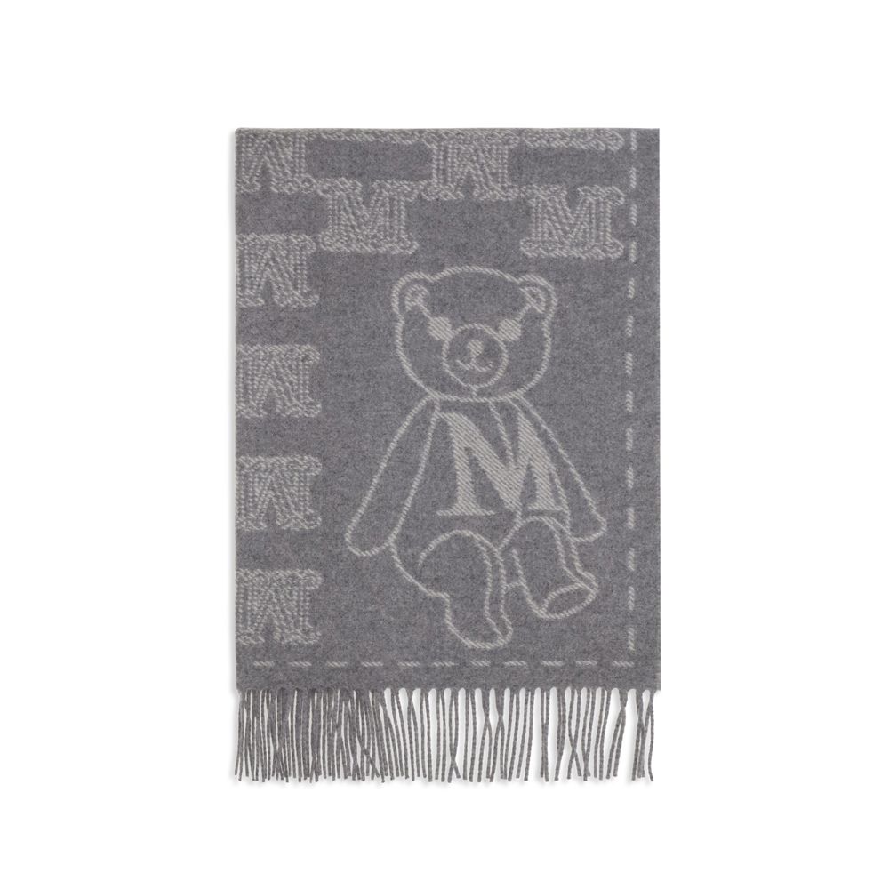 Max Mara Charme Cashmere Teddy Scarf Grey