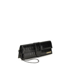 Jacquemus Le Bambino Crocodile-Effect Pouch Black