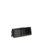 Jacquemus Le Bambino Crocodile-Effect Pouch Black