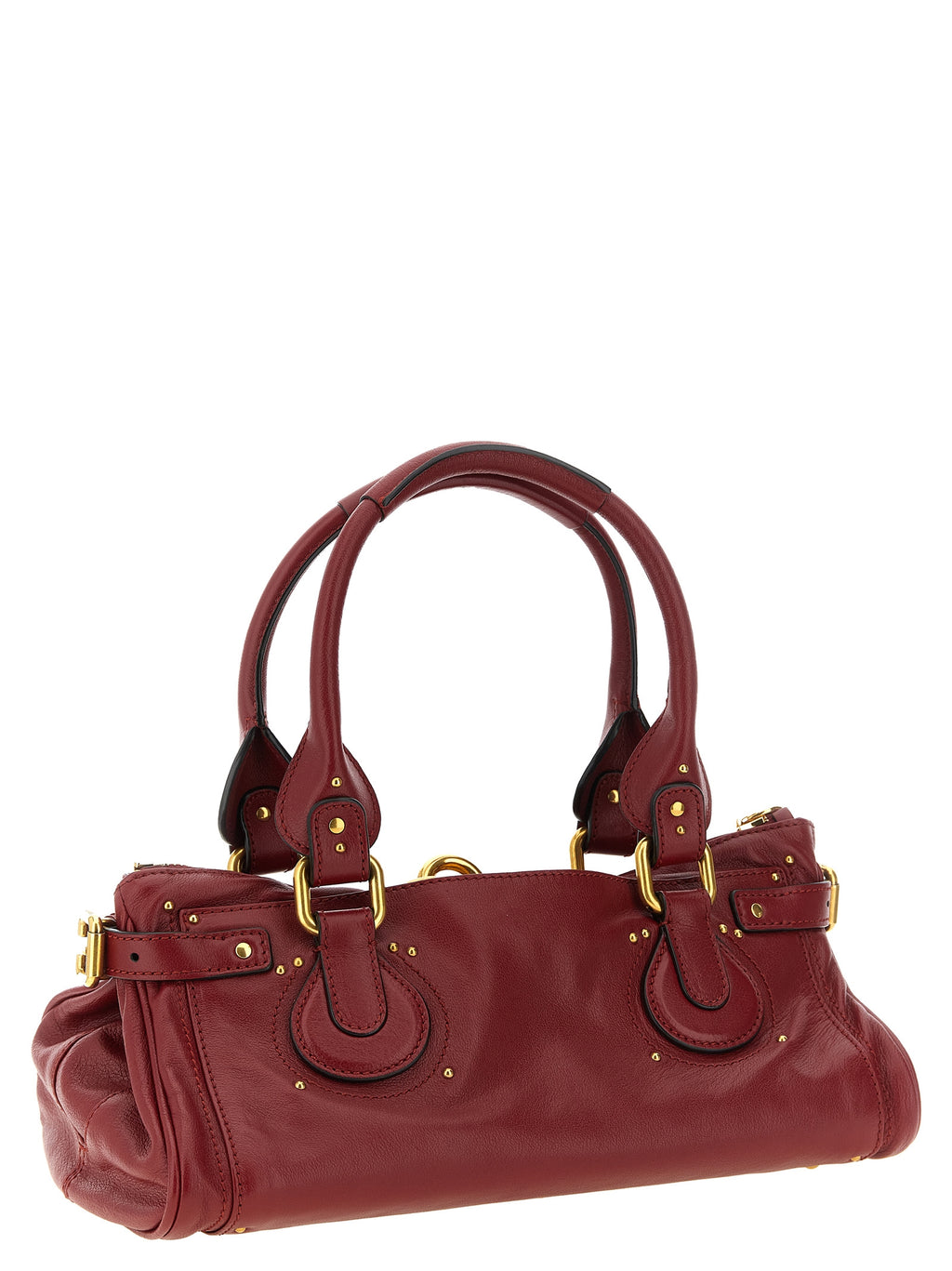 Chloé Paddington Buffalo Leather Bag Bordeaux