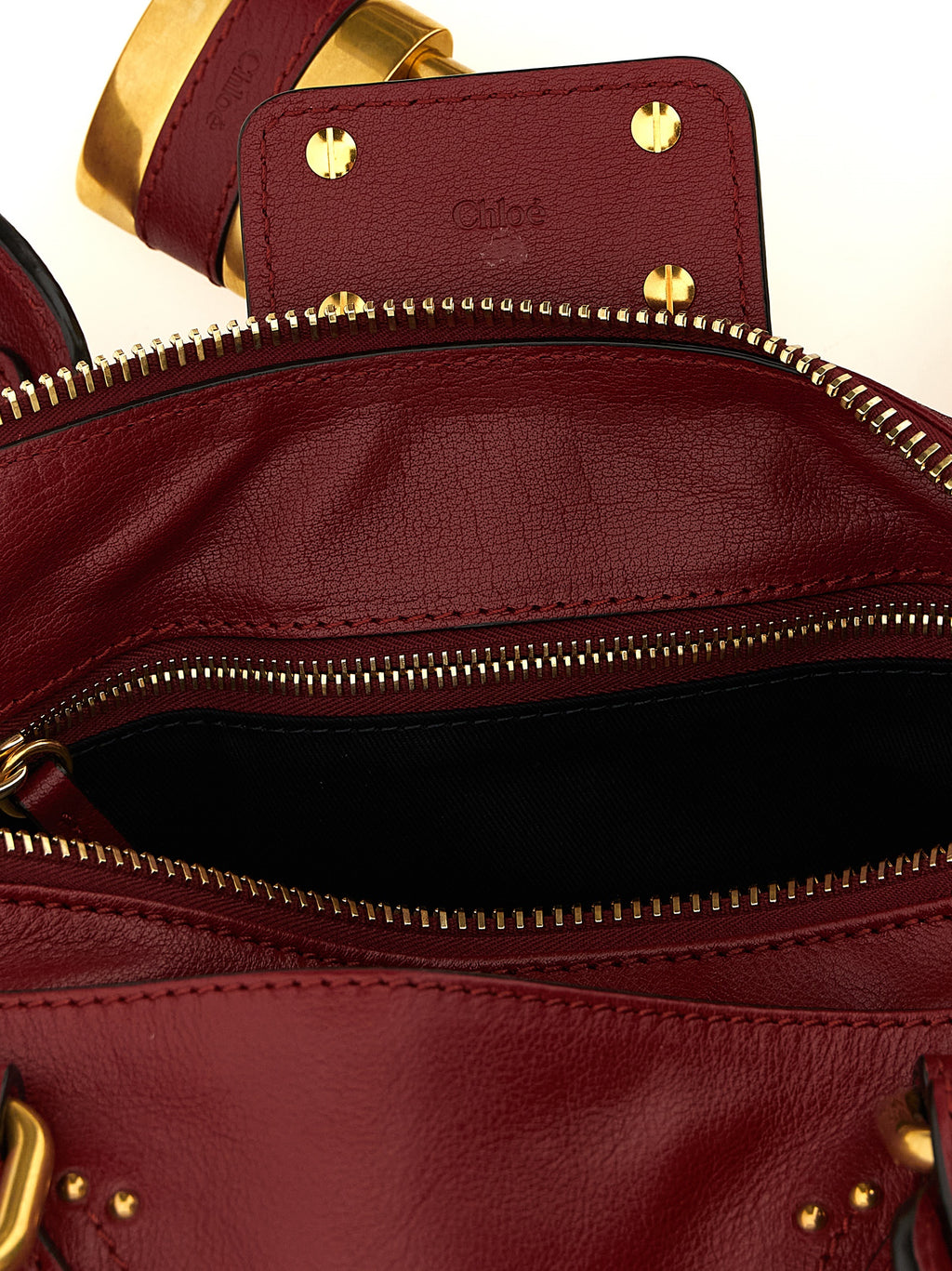 Chloé Paddington Buffalo Leather Bag Bordeaux