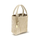 Chloé Small Spin Shearling Tote Bag Sweet Beige