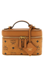 MCM Mini Aren Vanity Case in Visetos Cognac