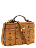 MCM Mini Aren Vanity Case in Visetos Cognac