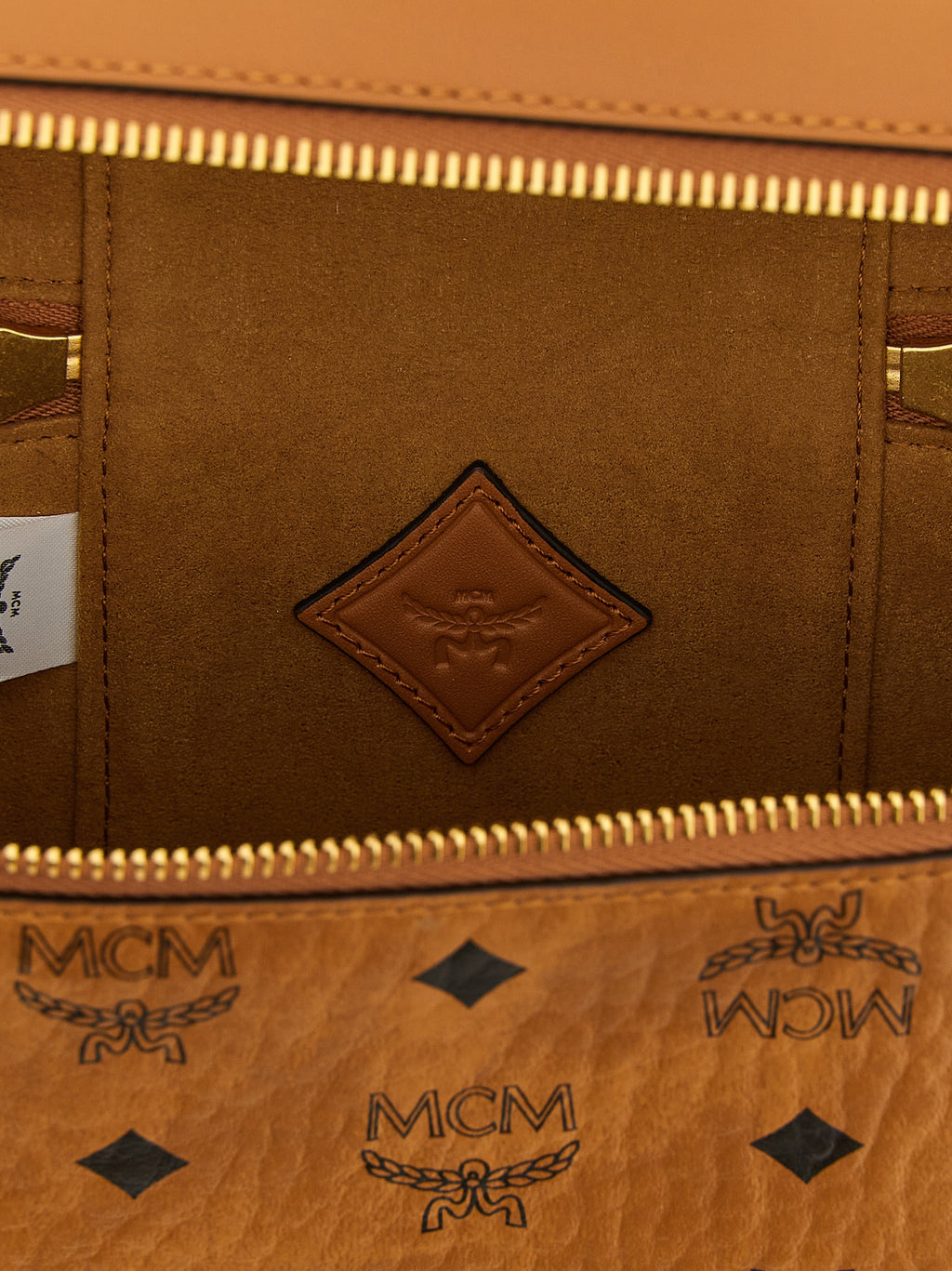 MCM Mini Aren Vanity Case in Visetos Cognac