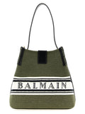 Balmain Release Canvas Bucket Bag Green