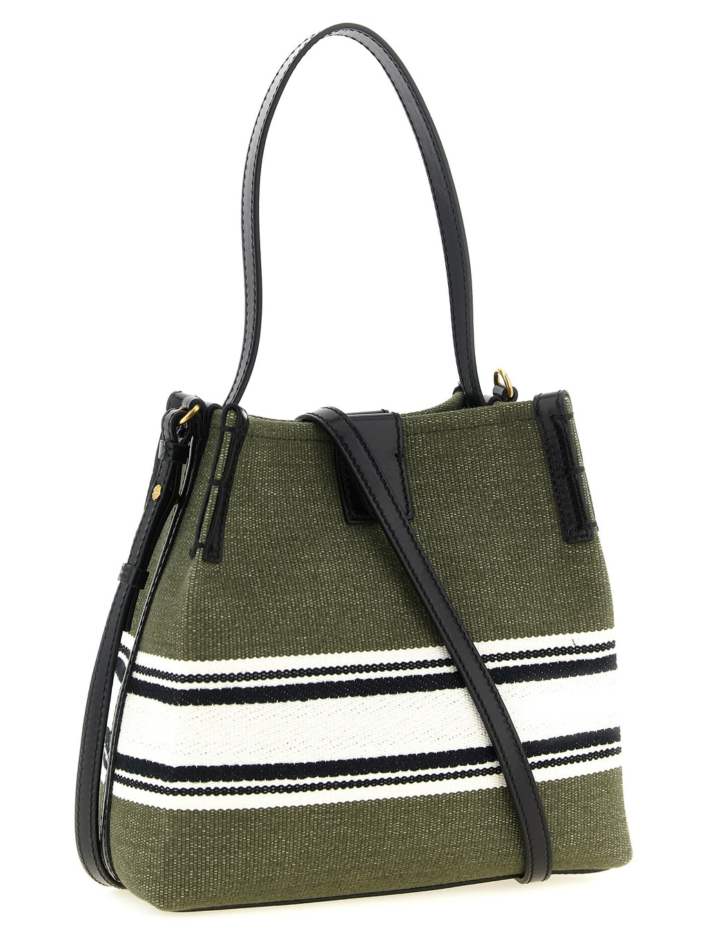 Balmain Release Canvas Bucket Bag Green