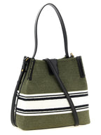 Balmain Release Canvas Bucket Bag Green