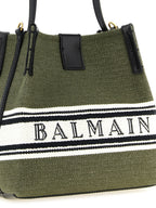 Balmain Release Canvas Bucket Bag Green