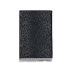 Gucci Reversible GG Wool Jacquard Scarf Black Grey Leopard