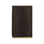 Gucci Reversible GG Wool Jacquard Scarf Camel & Leopard