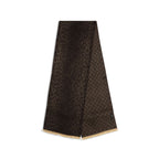 Gucci Reversible GG Wool Jacquard Scarf Camel & Leopard