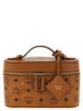 MCM Small Aren Vanity Case in Visetos Cognac