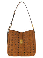 MCM Tracy VI Hobo Shoulder Bag in Visetos Cognac