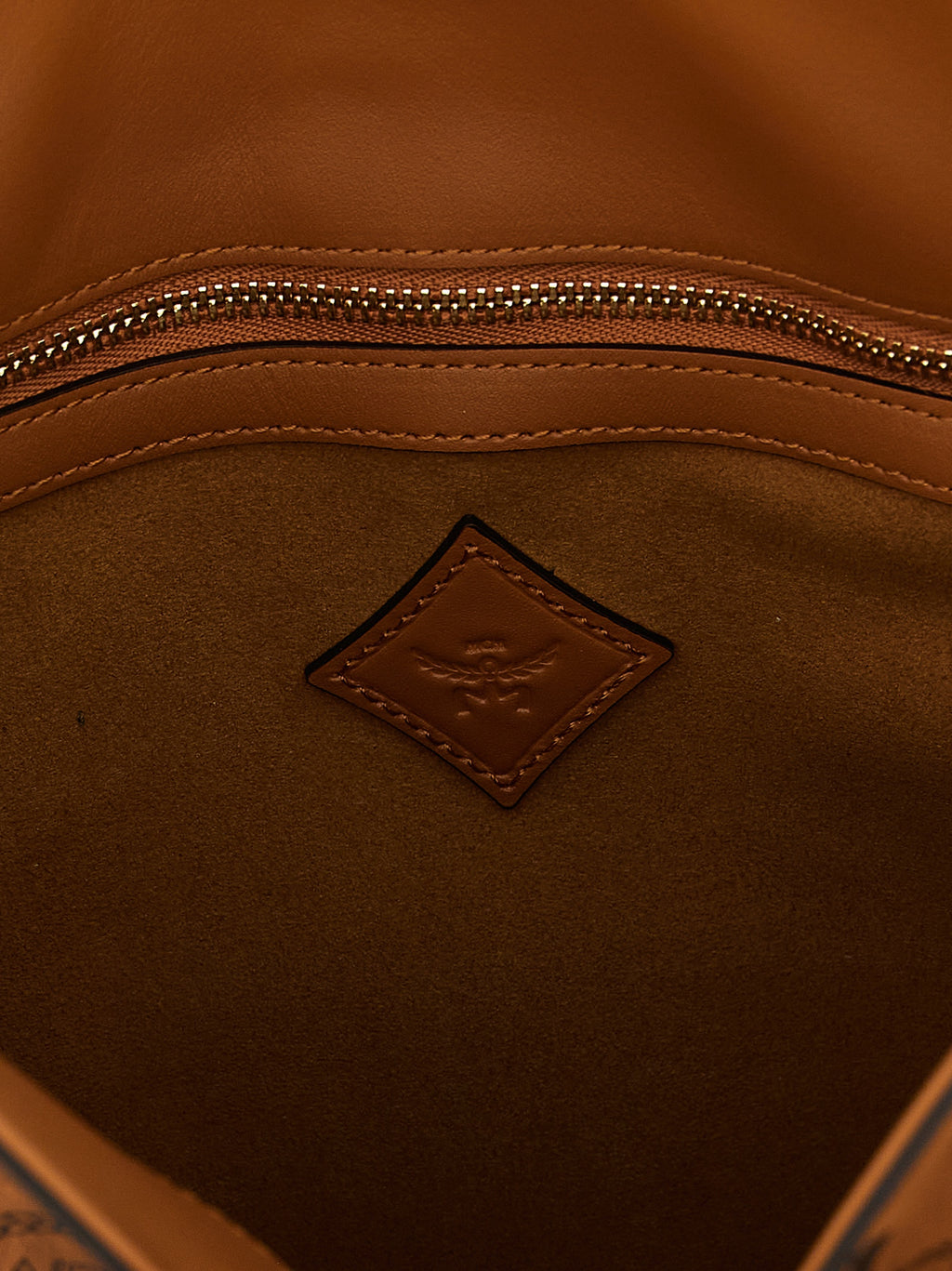 MCM Tracy VI Hobo Shoulder Bag in Visetos Cognac