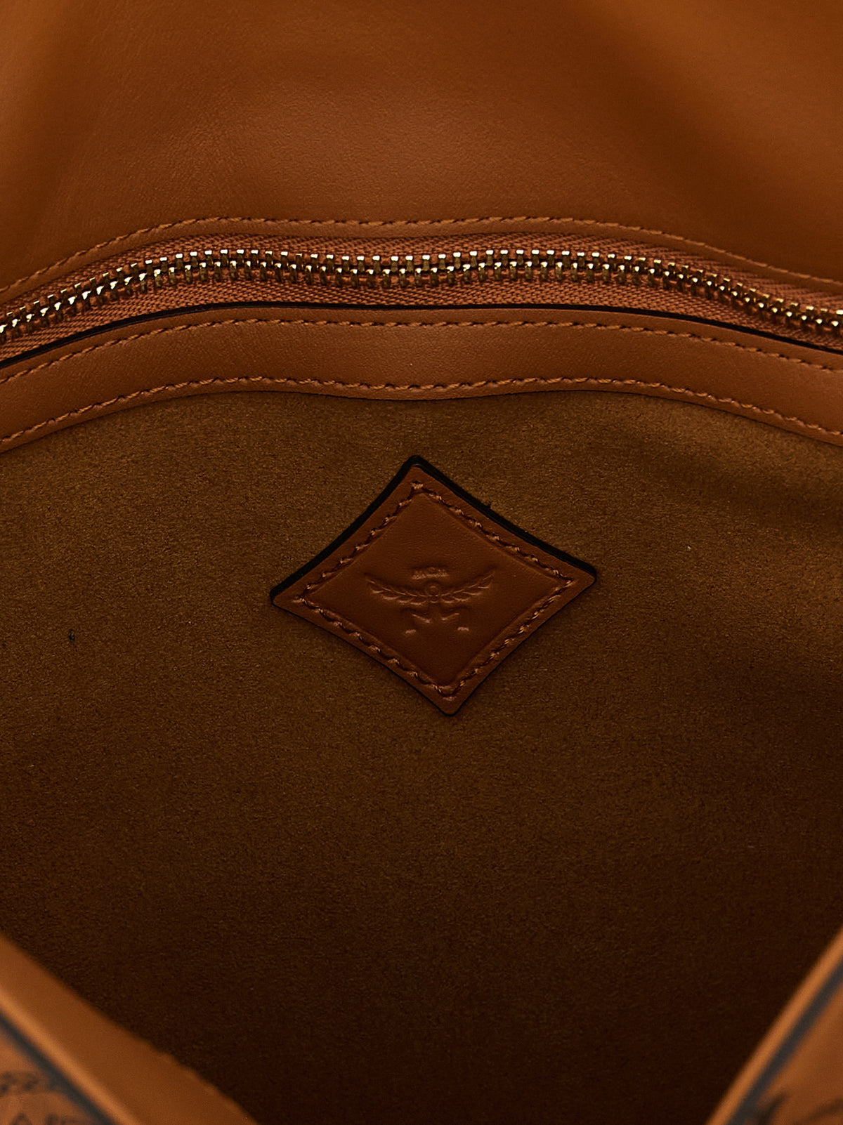 MCM Tracy VI Hobo Shoulder Bag in Visetos Cognac
