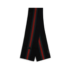 Gucci Striped Wool Cashmere Jacquard Scarf Black