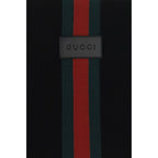 Gucci Striped Wool Cashmere Jacquard Scarf Black