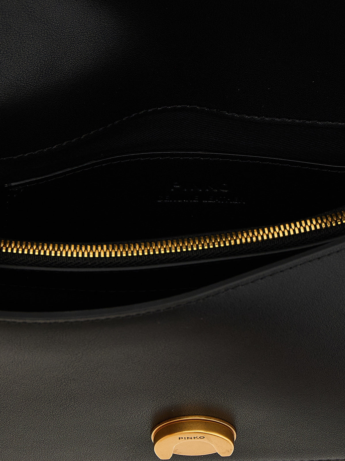 Pinko Love One Mini Leather Crossbody Bag Black