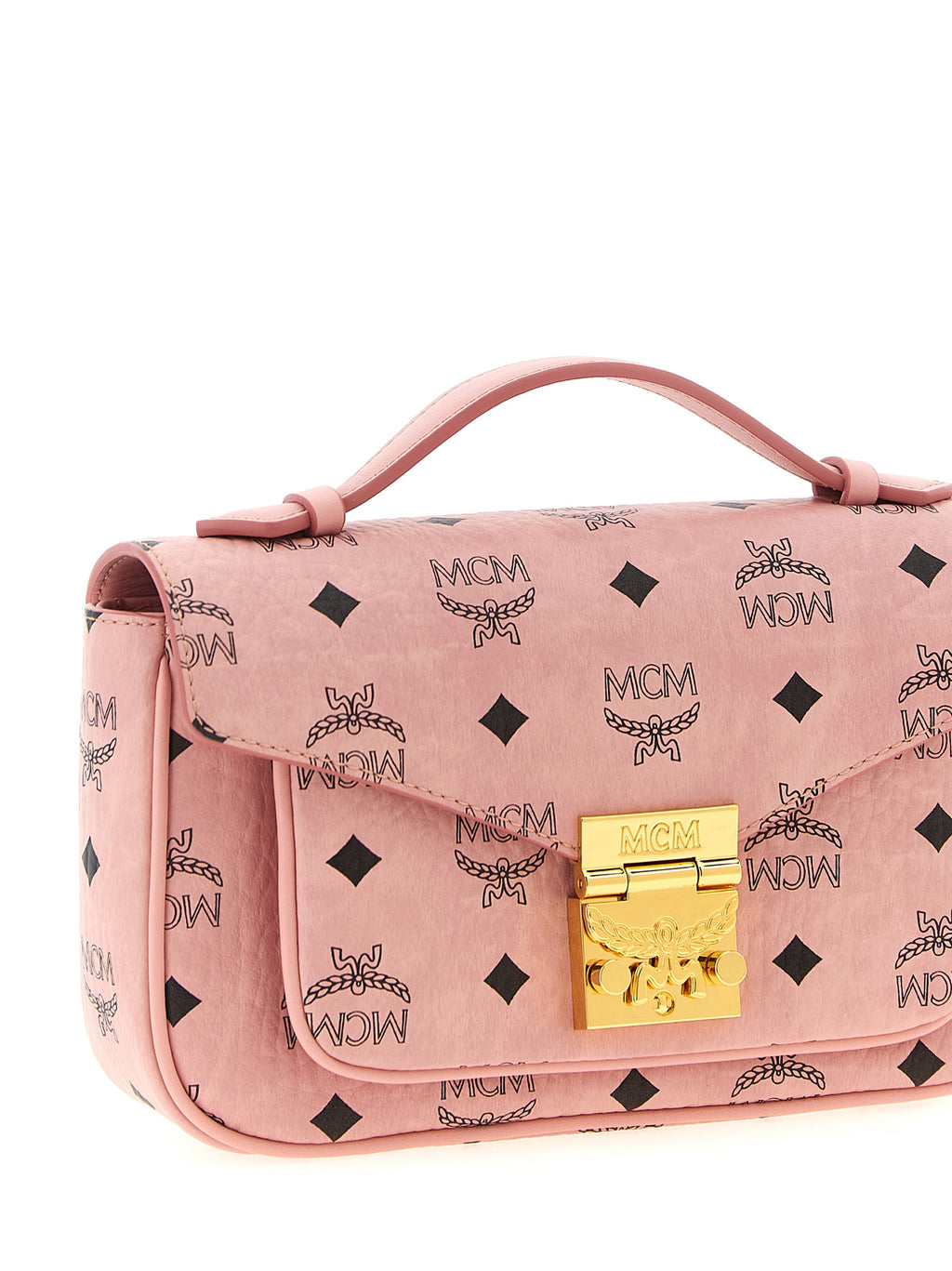 MCM Medium Tracy Crossbody in Visetos Soft Pink