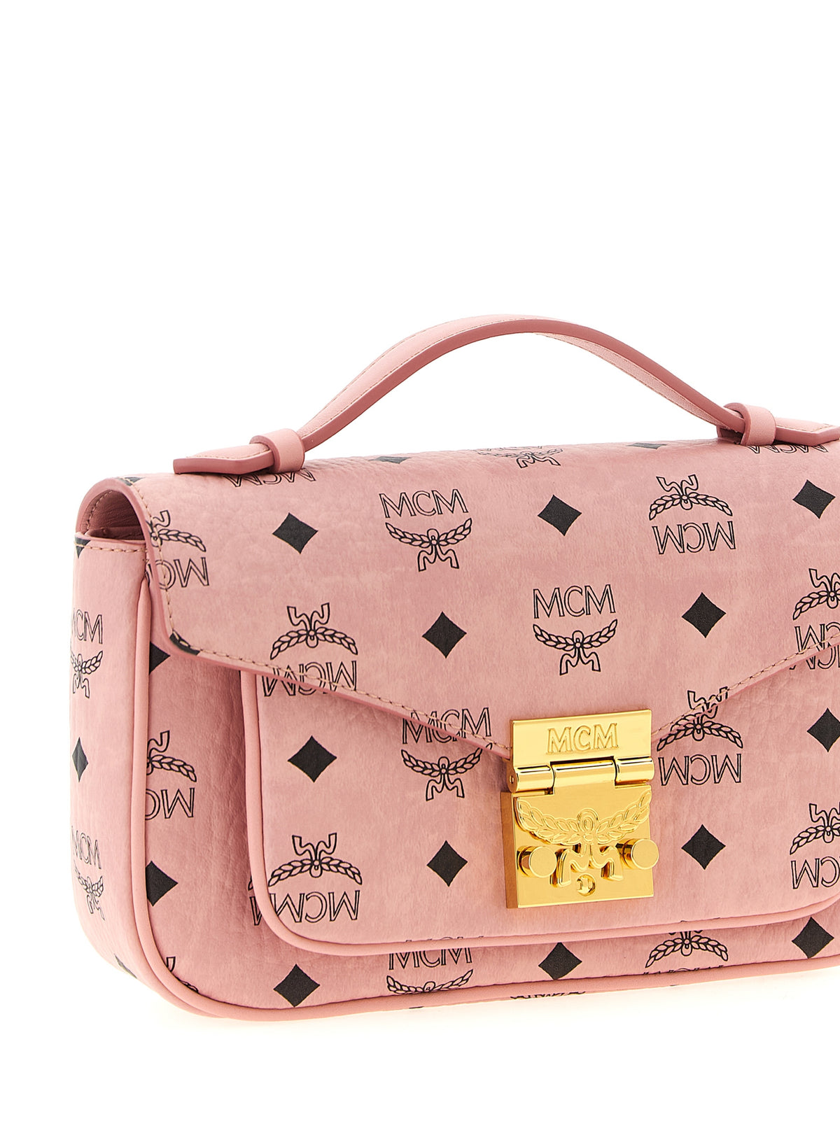 MCM Medium Tracy Crossbody in Visetos Soft Pink