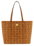 MCM Medium Toni Top-Zip Shopper in Visetos Cognac
