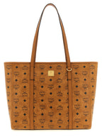 MCM Medium Toni Top-Zip Shopper in Visetos Cognac