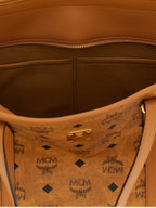MCM Medium Toni Top-Zip Shopper in Visetos Cognac