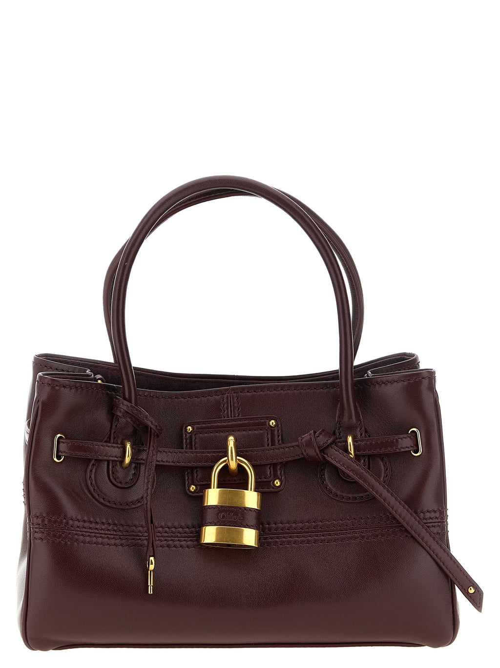 Chloé Small Paddington Sling Lambskin Bag Bordeaux