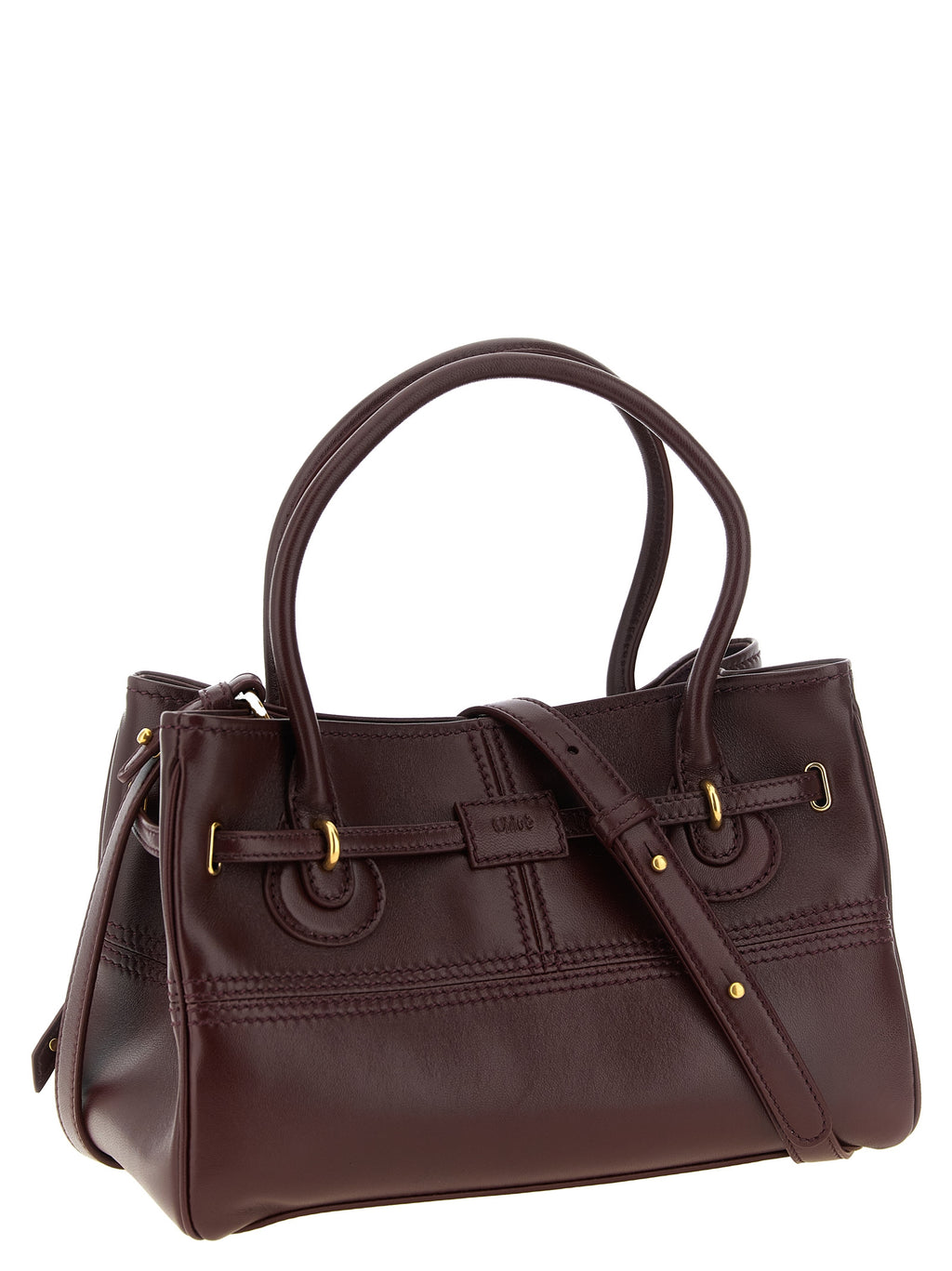Chloé Small Paddington Sling Lambskin Bag Bordeaux