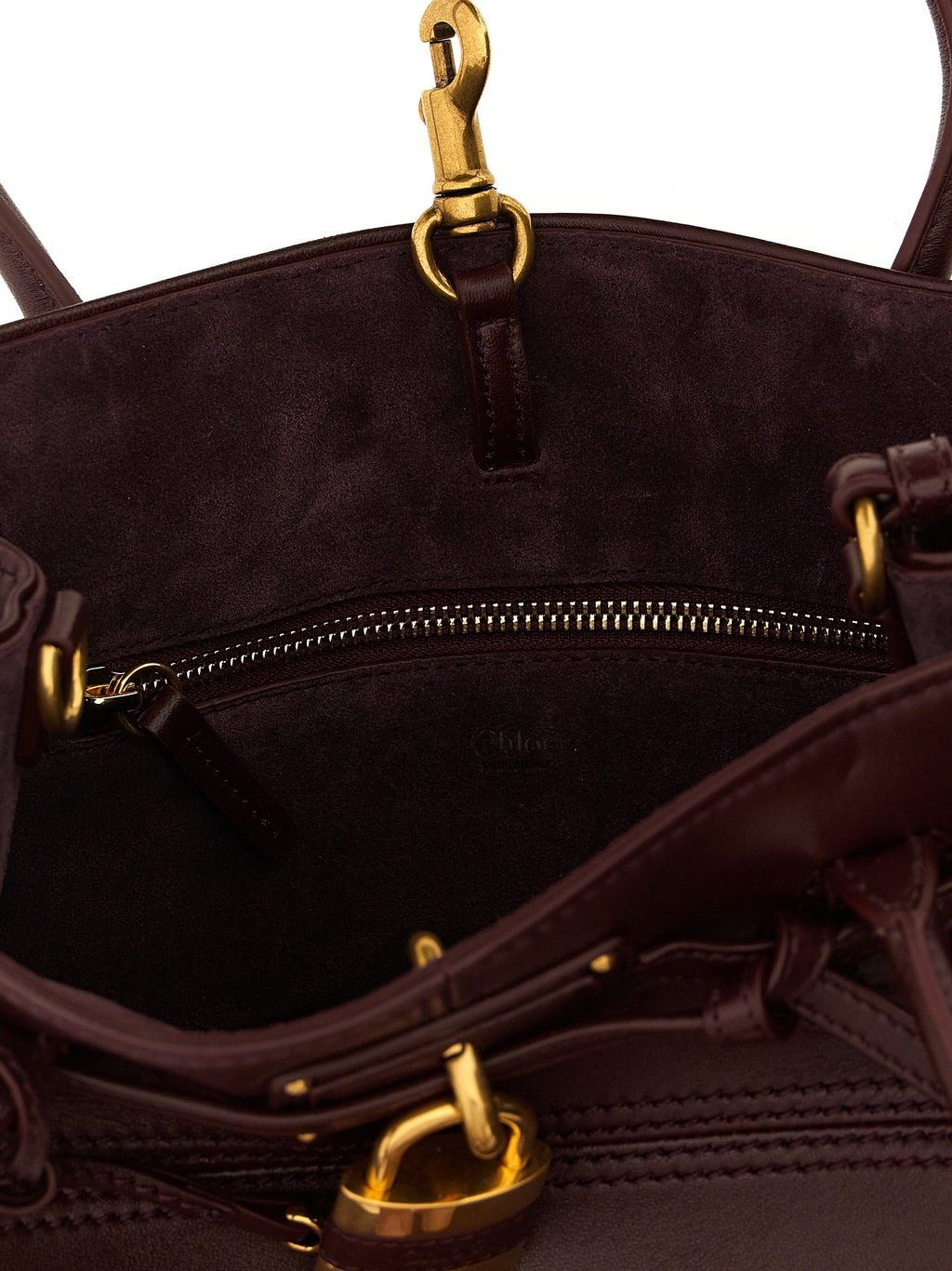 Chloé Small Paddington Sling Lambskin Bag Bordeaux