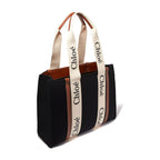 Chloé Woody Medium Wool Tote Bag Black