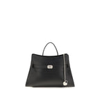 Alexander McQueen Locke Leather Bag Black
