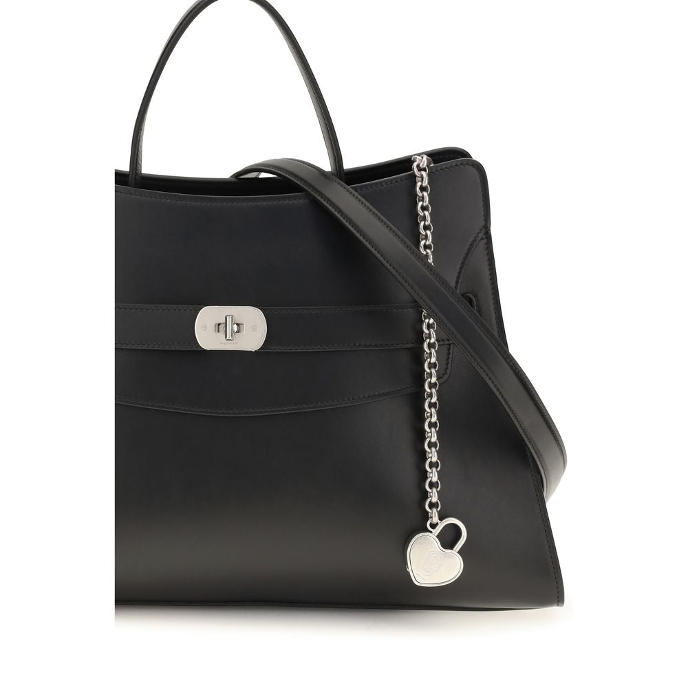 Alexander McQueen Locke Leather Bag Black