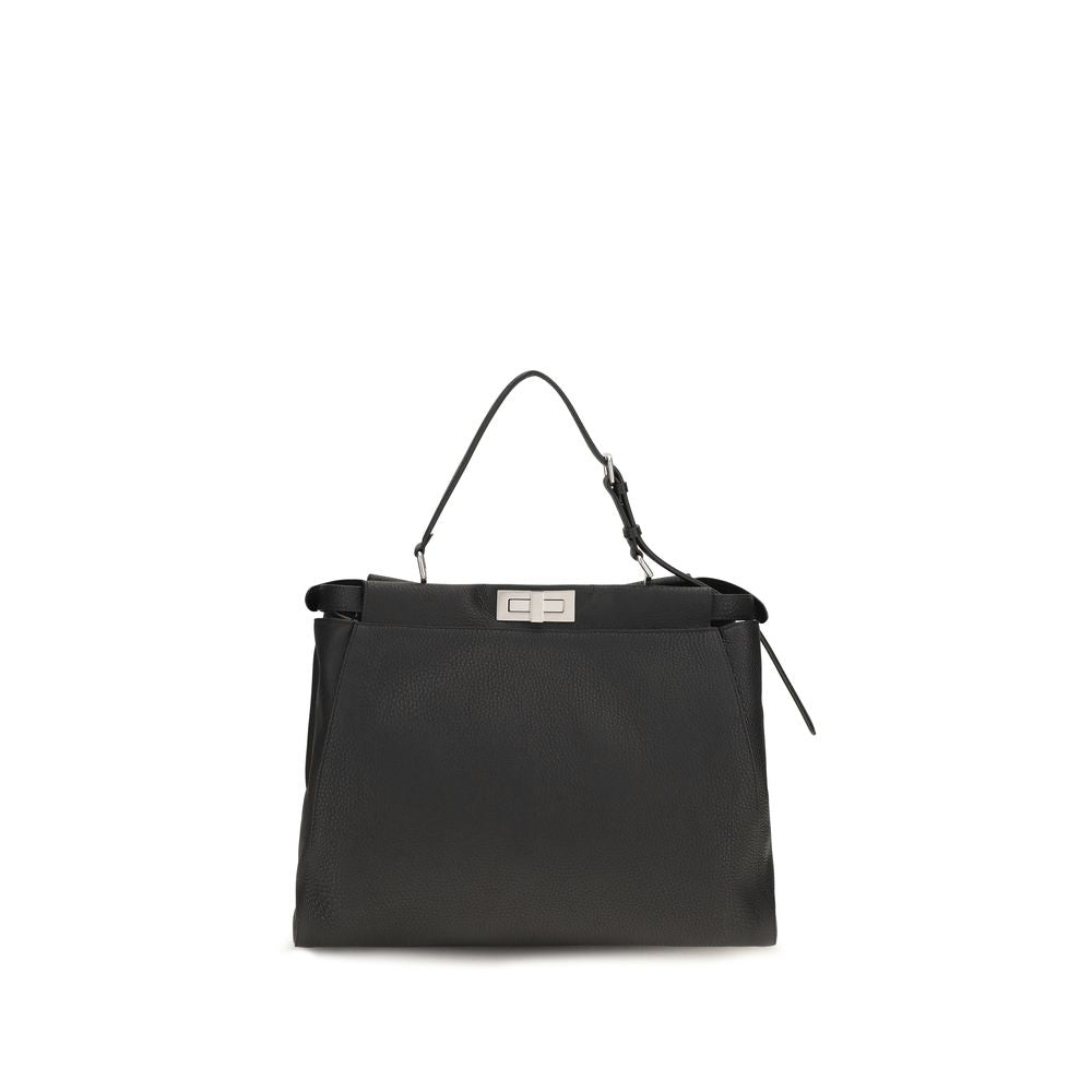 Fendi My Peekaboo Large Leather Handbag – Black