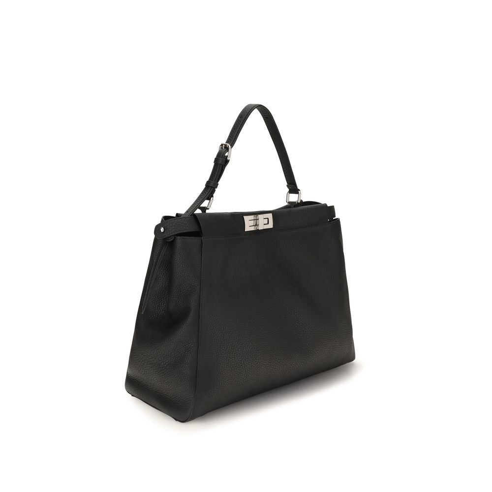 Fendi My Peekaboo Large Leather Handbag – Black