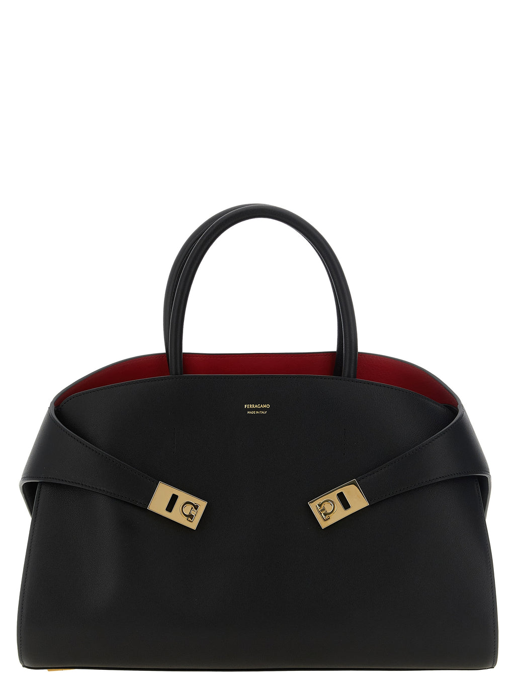 Ferragamo Hug M Handbag Black & Red