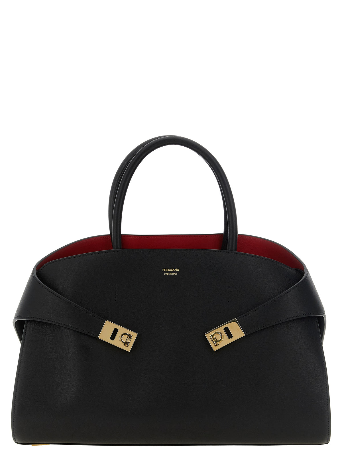 Ferragamo Hug M Handbag Black & Red