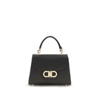 Ferragamo Double Gancini Top Handle Bag XS Black