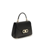Ferragamo Double Gancini Top Handle Bag XS Black